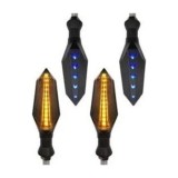 Semnale Led Motocicleta Atv Scuter Secventiale Galben si Albastru