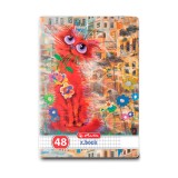 Cumpara ieftin Caiet matematica Herlitz, A5, 48 file, Crazy Cats
