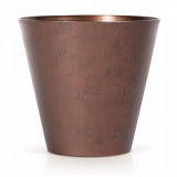 Cumpara ieftin Ghiveci decorativ de flori, rotund, cupru, 12 L, 30x28 cm, Tubus Corten