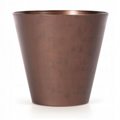 Ghiveci decorativ de flori, rotund, cupru, 7 L, 25x23.3 cm, Tubus Corten foto