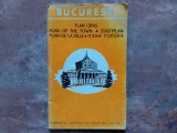 Bucuresti plan oras oficiul national turism Romania harta color 108 x 69 cm