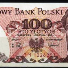 POLONIA 1988 - BANCNOTA DE 100 ZLOTYCH UNC