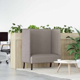 VidaXL Canapea cu spătar &icirc;nalt Gri taupe 109 x 56 x 121 cm țesătură