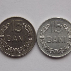 LOT 2 MONEDE 15 BANI ROMANIA-1966,1975