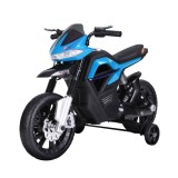 HOMCOM Motocicleta Electrică Copii cu Suspensie Dublă și Muzică și Lumini pentru Copii de la 3 la 8 ani Albastru Deschis | Aosom Romania