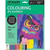 Cumpara ieftin Art Maker Made Simplecolouring By Number Kit: Pop-Art Owl