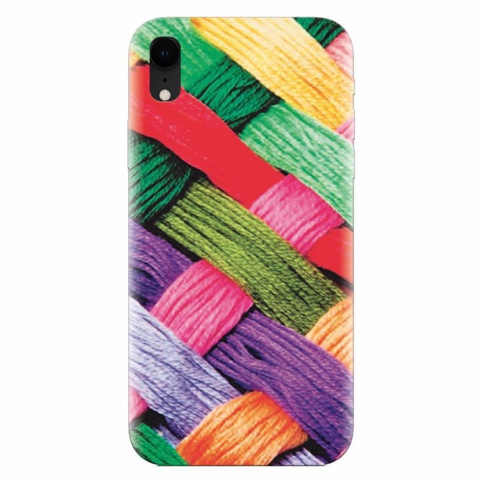 Husa silicon pentru Apple Iphone XR, Colorful Woolen Art