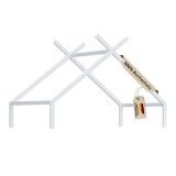 Acoperiș 1 pentru patul de podea TITAN 80 x 160 cm, lemn de fag alb &ndash; doar acoperiș, fără pat