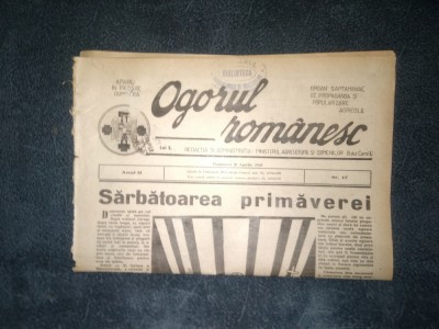 REVISTA OGORUL ROMANESC 28 APRILIE 1940 foto