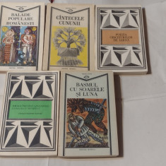 LOT 5 CARTI PT.COPII~BALADE POPULARE ROMANESTI+CANTECELE CUNUNII+POEZIA OBICE...