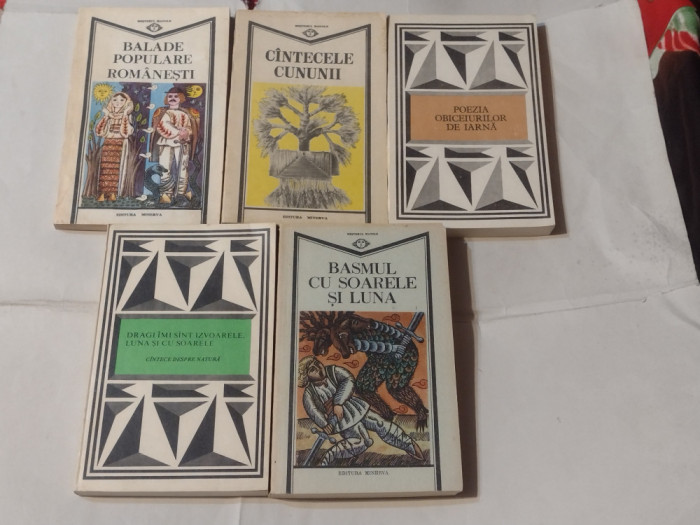 LOT 5 CARTI PT.COPII~BALADE POPULARE ROMANESTI+CANTECELE CUNUNII+POEZIA OBICE...