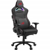 Scaun gaming Asus ROG SL300C Chariot, iluminare RGB, Negru