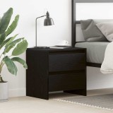 Noptieră vidaXL Negru Stejar 45x34x44,5 cm Lemn Compus