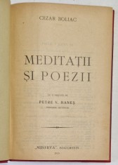 Cezar Boliac, Meditatii si Poezii, Bucuresti 1915