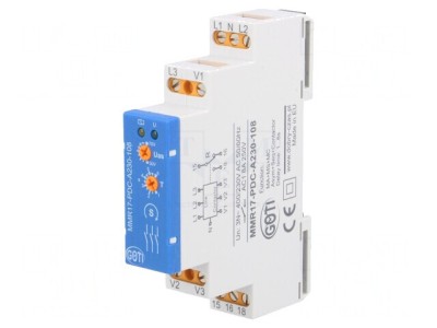 Releu Monitorizare Tensiune Șină DIN SPST 230V foto