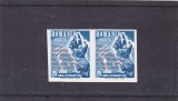 EXIL,ROMANIA-SPANIA,ANUL REFUGIATILOR,NED. IN PERECHE,1959,MNH ROMANIA., Istorie, Nestampilat