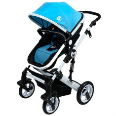 Carucior 2 in 1 Reversibil X-2 Albastru foto