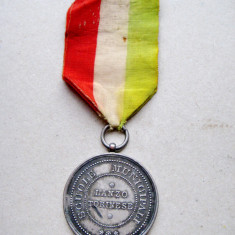 B934-I-Medalia veche Al Merito Lanzo Torinese Scuoli Municipali Italia.