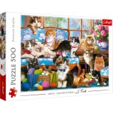 PUZZLE TREFL 500 FAMILIA DE PISICUTE