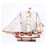 Cumpara ieftin Model Nava Alfa US Coast Guard Eagle Manual Lemn Metal 80cm