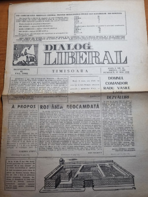 ziarul dialog liberal 27 mai 1990-radu vasile face dezvaluiri,razvan teodorescu foto