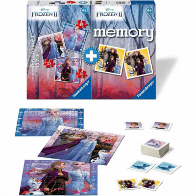 Puzzle + Joc Memory Frozen, 25/36/49 Piese foto