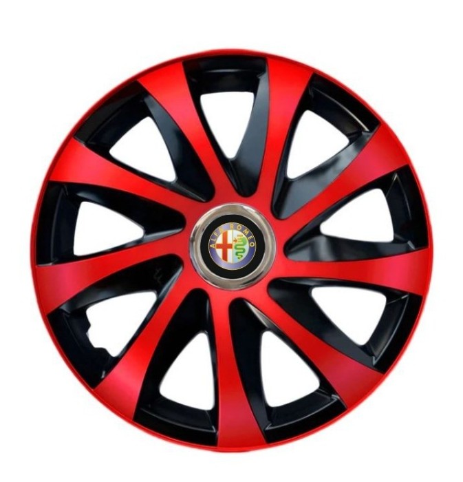 Set 4 capace roti Drift extra red R15 pentru gama Alfa Romeo