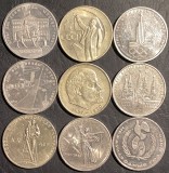 RUSIA , LOT NOUA(9) MONEDE ANIVERSARE DIFERITE(1965-1986) DE 1 RUBLA/ POZE