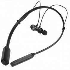 Casti sport bluetooth tip colier, suport flexibil, magnet, microfon stereo IPX4, HWS610 foto