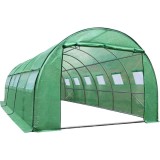 Sera de gradina, tip tunel cu cadru metalic, 400x800cm, verde, 32mp Household NewTrend