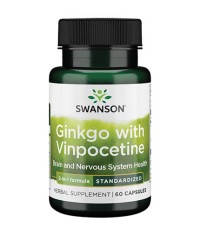 Extract Standardizat de Ginkgo cu Vinpocentina 60cps Swanson foto
