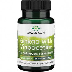 Extract Standardizat de Ginkgo cu Vinpocentina 60cps Swanson