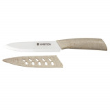 Cutit chef Skiv, Ambition, 15 cm, ceramica/plastic, alb/bej