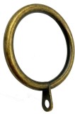 Inel de perdea din metal cu ochi plat, diametru interior 38 mm, potrivit pentru vergele de perdea cu diametrul sub 30 mm, bronz vechi, pachet de 42