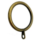 Inel de perdea din metal cu ochi plat, diametru interior 38 mm, potrivit pentru vergele de perdea cu diametrul sub 30 mm, bronz vechi, pachet de 42