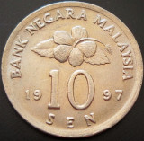 Cumpara ieftin Moneda exotica 10 SEN - MALAEZIA, anul 1997 *cod 736 = A.UNC, Asia