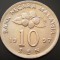 Moneda exotica 10 SEN - MALAEZIA, anul 1997 *cod 736 = A.UNC
