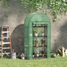 Outsunny sera de gradina, 80x49x160cm, verde