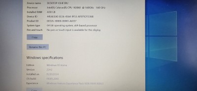 Leptop Hp TPN-C125 Procesor Intel N3060/Ram 4g ddr3/ssd 256 gb. win10 foto