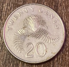 C50 - Moneda foarte veche - Singapore - 20 centi - 1997