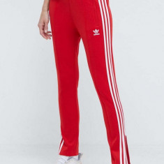 adidas Originals pantaloni de trening SST Classic TP culoarea roșu, cu imprimeu, IK6603