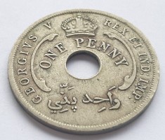 37. Moneda Africa de Vest Britanica 1 penny 1919 - H Monetaria Heaton