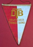 Fanion (brodat-model vechi) - Deutscher Turner-Bund (DTB)-Federația Germană de Gimnastică (dimensiuni mari 42x30cm)