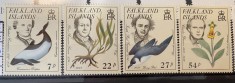 PC421 - FALKLAND ISLANDS 1985 Fauna/ Flora/ Naturalisti, serie MNH, 4v