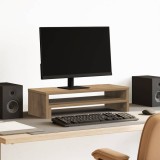 VidaXL Suport monitor, stejar artizanal, 54x22x15 cm, lemn prelucrat