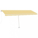 Cumpara ieftin Copertina autonoma retractabila manual, galben/alb, 500x300 cm