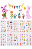 Set 10 foi cu autocolante de Paște &ndash; design cu iepuraș