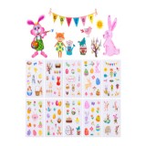 Set 10 foi cu autocolante de Paște &ndash; design cu iepuraș