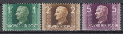 UNGARIA 1941 MIKLOS HORTHY SERIE MNH foto