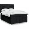 vidaXL Pat box spring cu saltea, negru, 140x200 cm, textil 3293993
